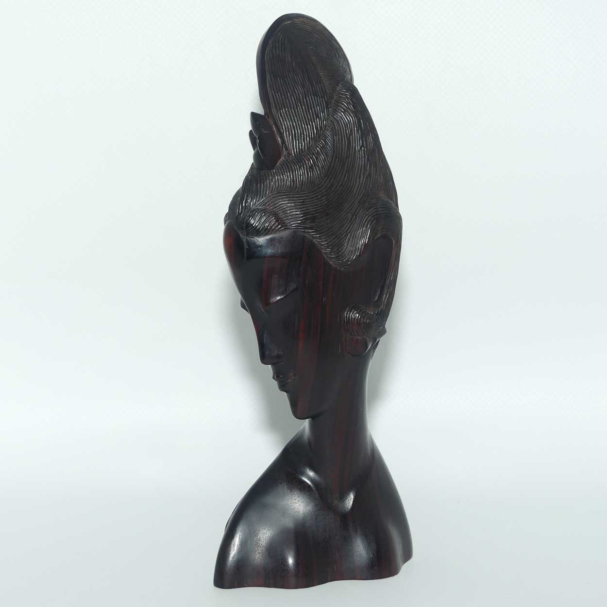 Early to Mid 20th Century South East Asian carving of Elegant Woman | Rosewood