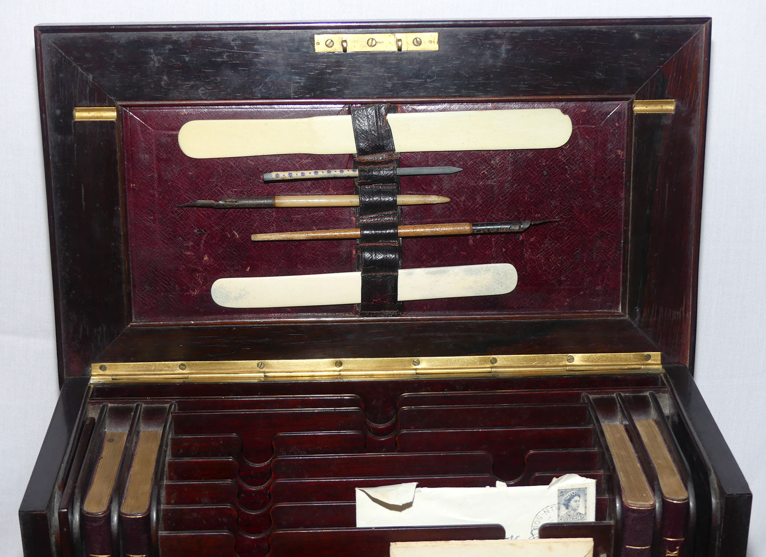 An Early to Mid Victorian Rosewood Travelling Office Writing Box | Compendium