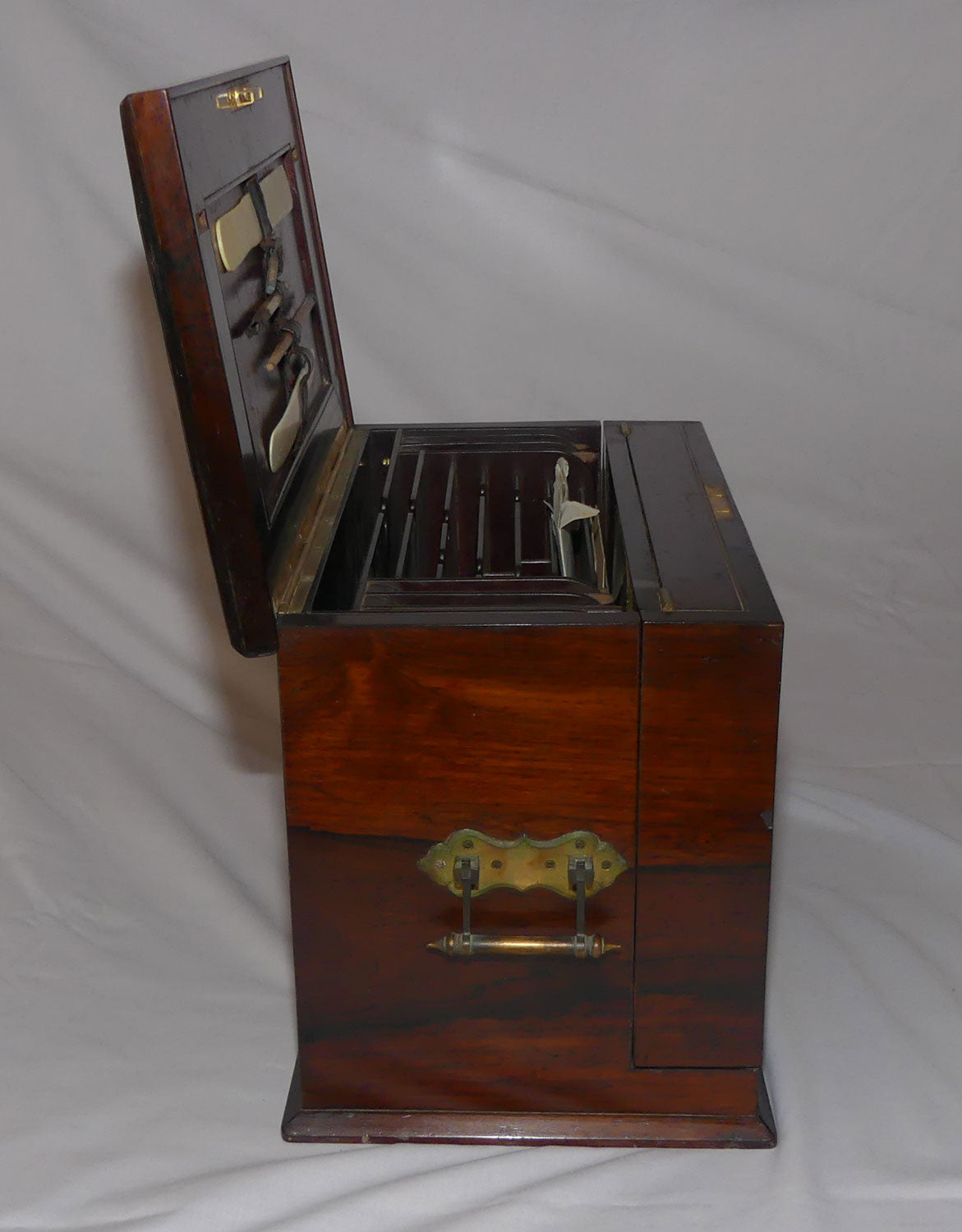 An Early to Mid Victorian Rosewood Travelling Office Writing Box | Compendium