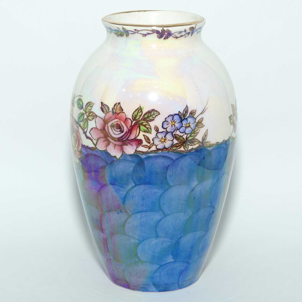Maling vase | Rosina pattern with Blue ground and Lustre | Pattern 6623