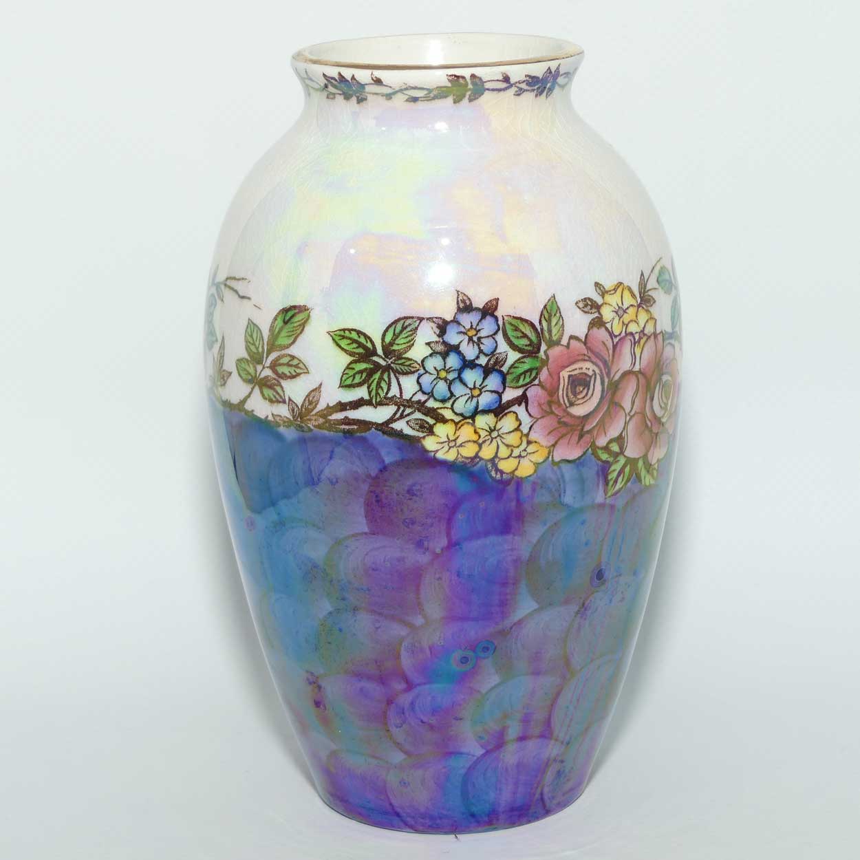 Maling vase | Rosina pattern with Blue ground and Lustre | Pattern 6623