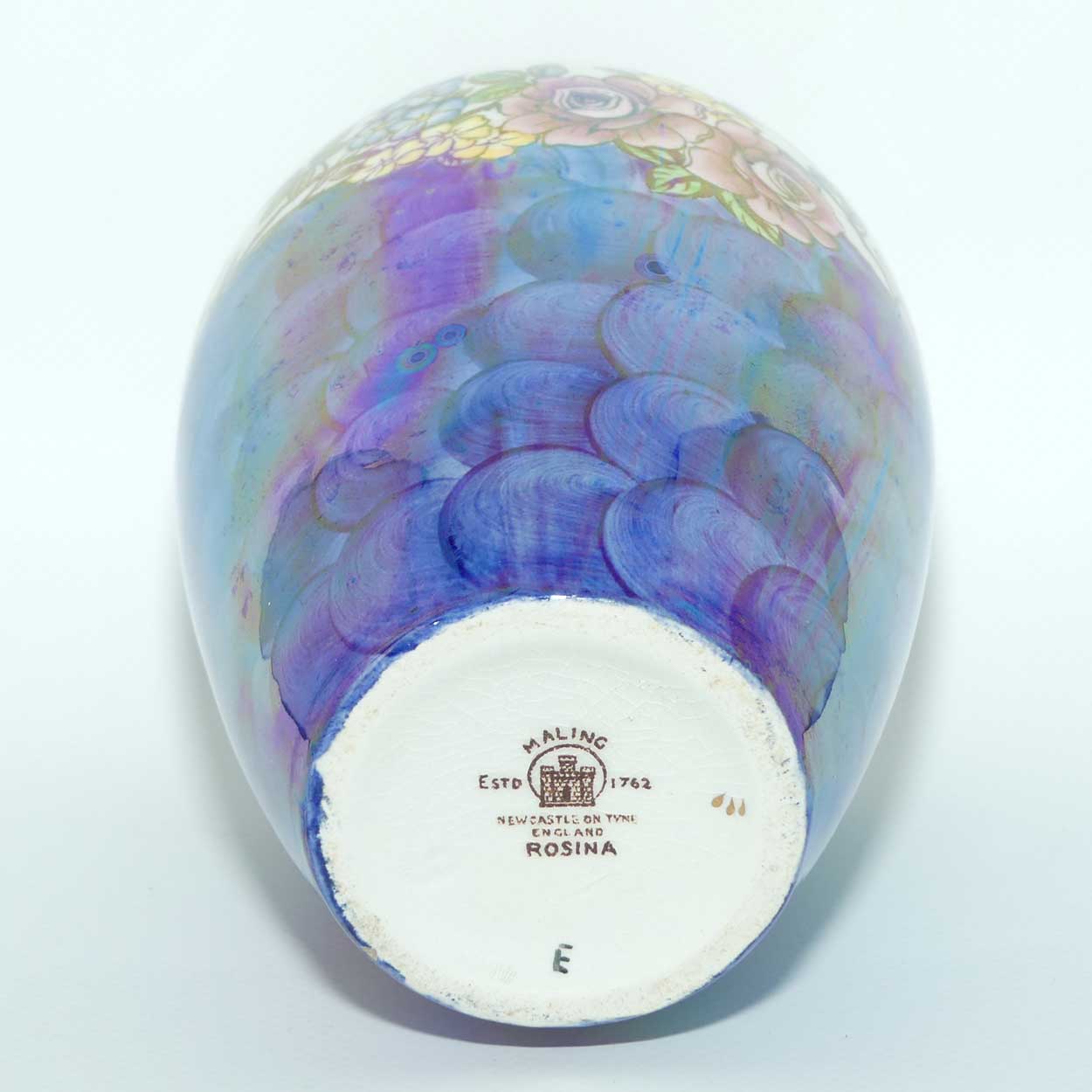 Maling vase | Rosina pattern with Blue ground and Lustre | Pattern 6623