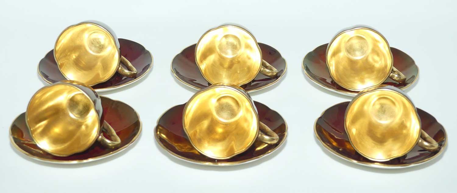 Carlton Ware Rouge Royale 15 piece coffee set