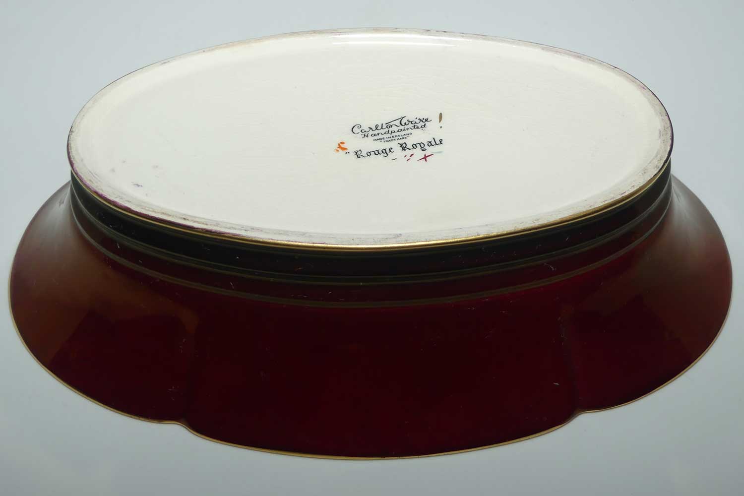 Carlton Ware Rouge Royale Cranes very deep bowl