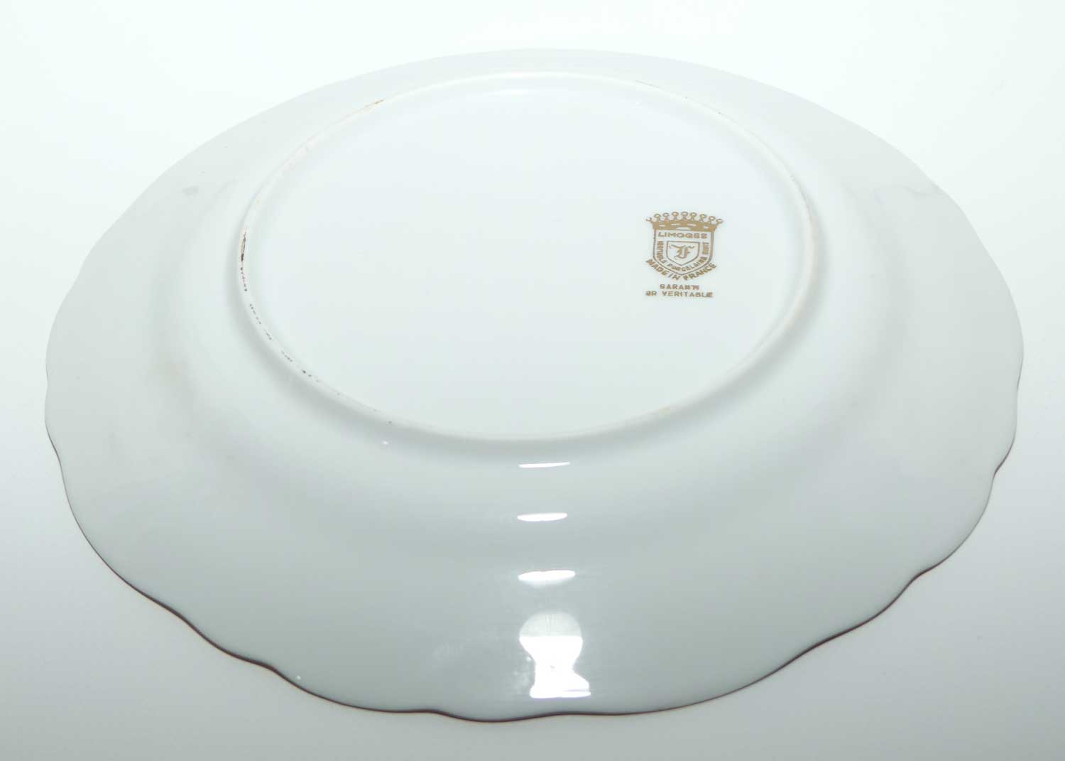 Limoges France Courting Couple plate | Rouge and Gilt Border | 19cm | signed Fragonard