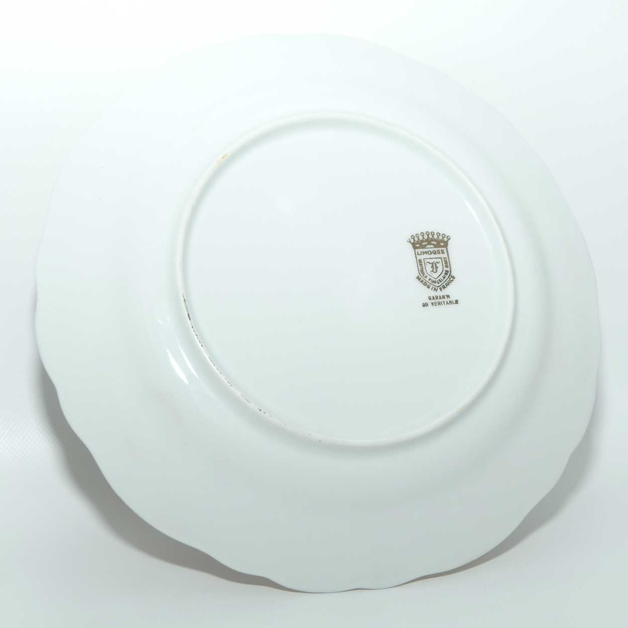 Limoges France Courting Couple plate | Rouge and Gilt Border | 19cm | signed Fragonard