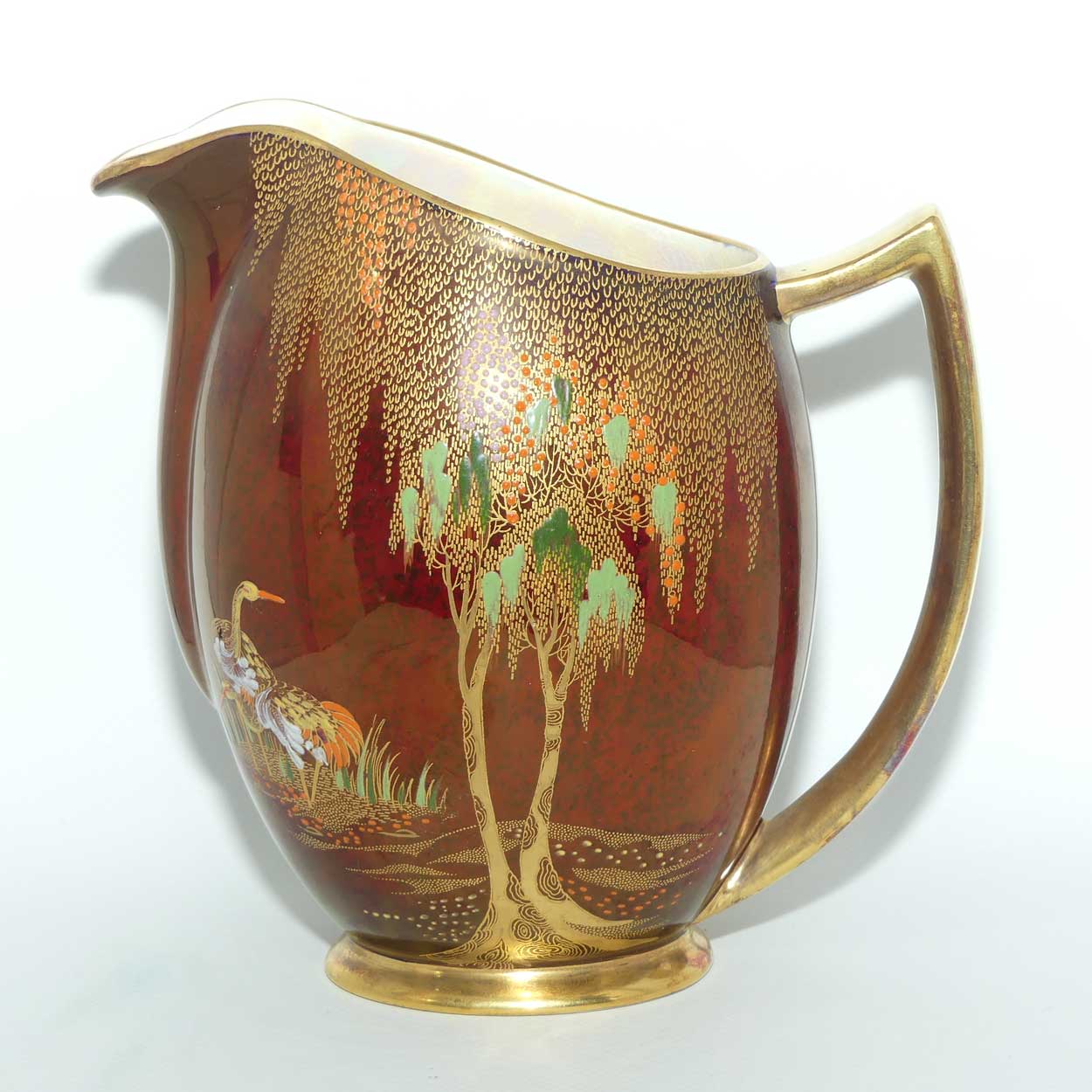 Carlton Ware Rouge Royale jug | Storks | Shape 1676