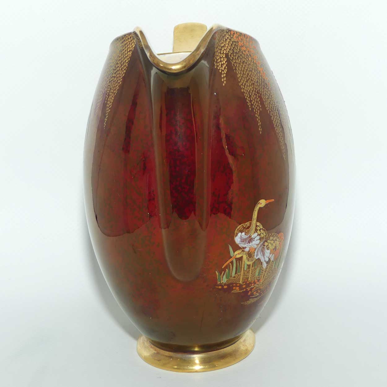Carlton Ware Rouge Royale jug | Storks | Shape 1676