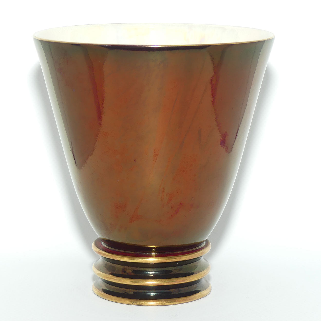 Carlton Ware Rouge Royale  triple ring base collar vase