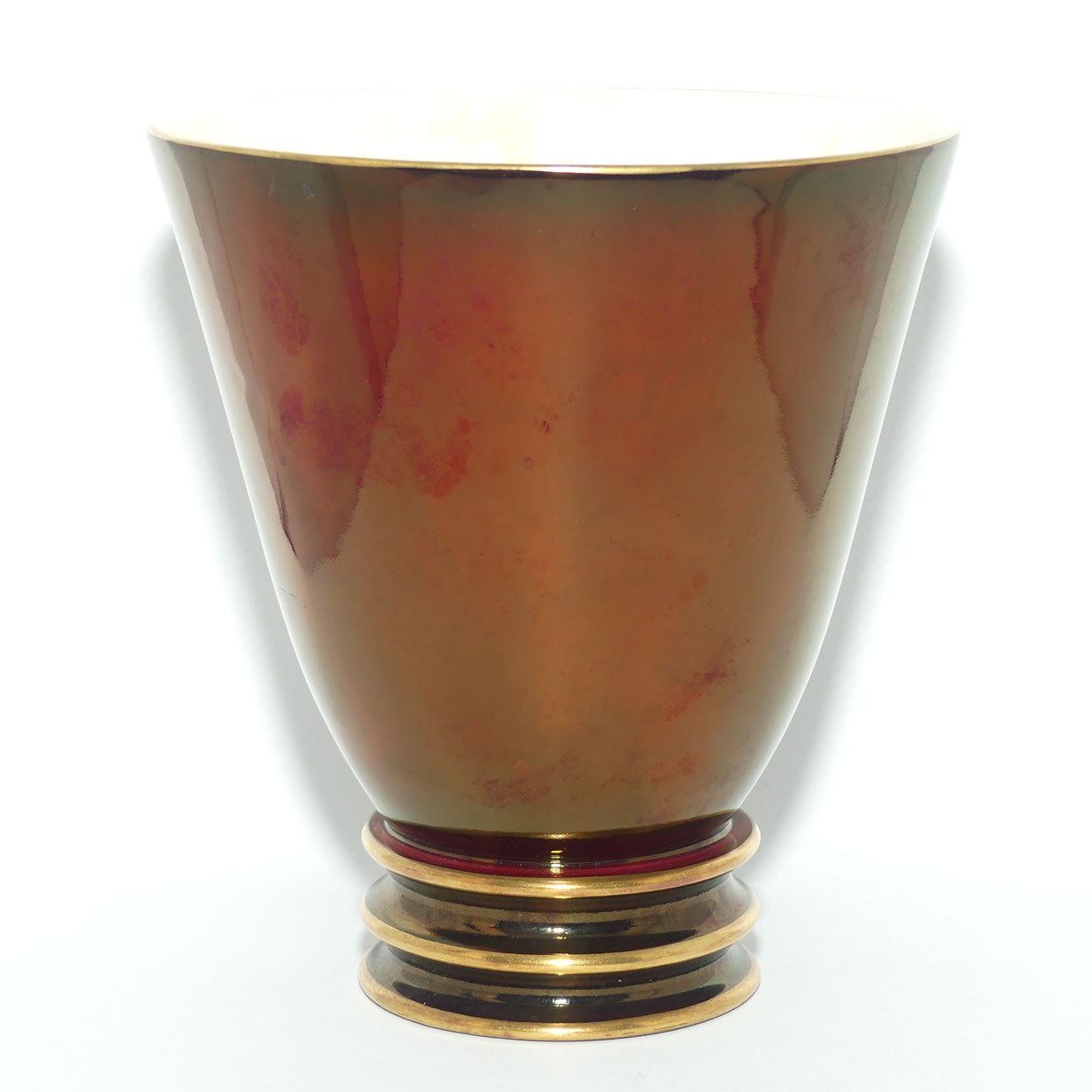 Carlton Ware Rouge Royale  triple ring base collar vase