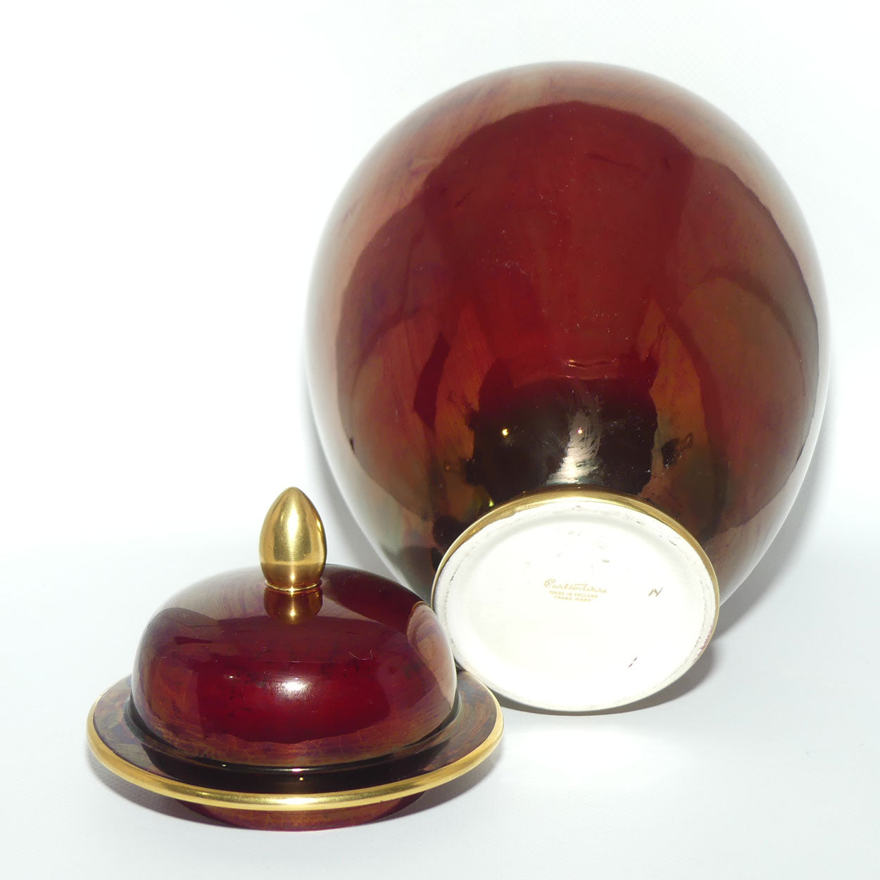 Carlton Ware Rouge Royale large lidded urn | 28cm tall