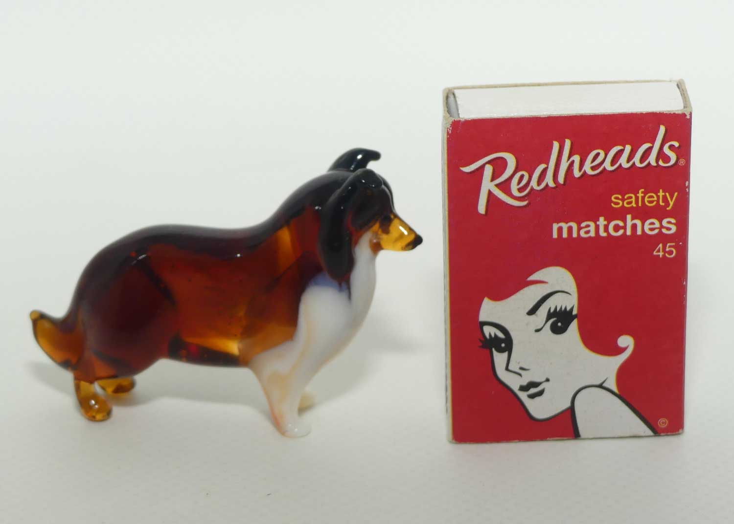 Fine quality Russian Lampwork Glass Rough Collie