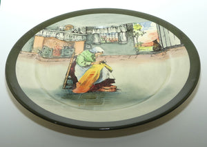 Royal Doulton Fireside plate D4570 | 26cm | Old Lady mending facing right