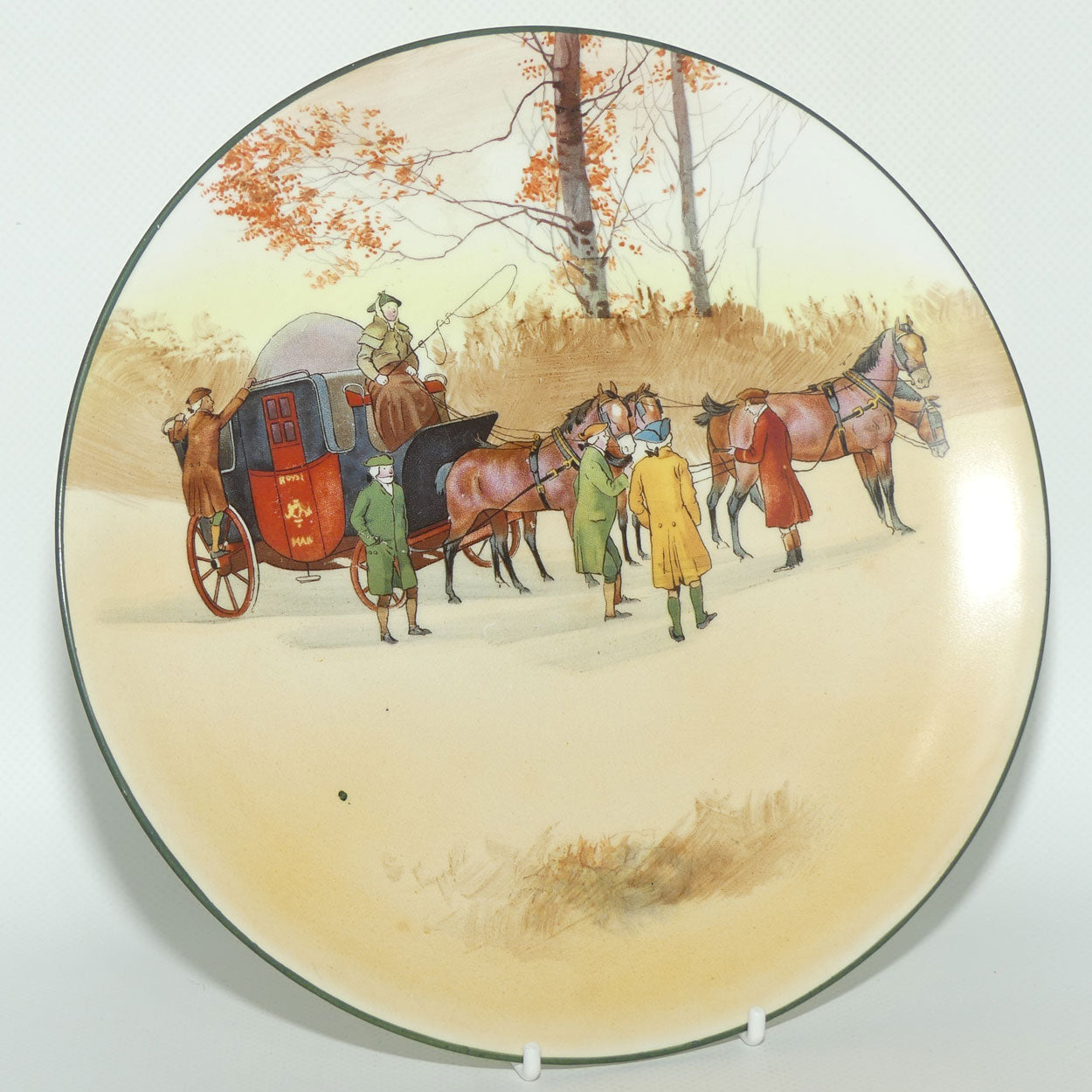 Royal Doulton Coaching Days cabinet plate E3804 | 22.5cm | no backstamp