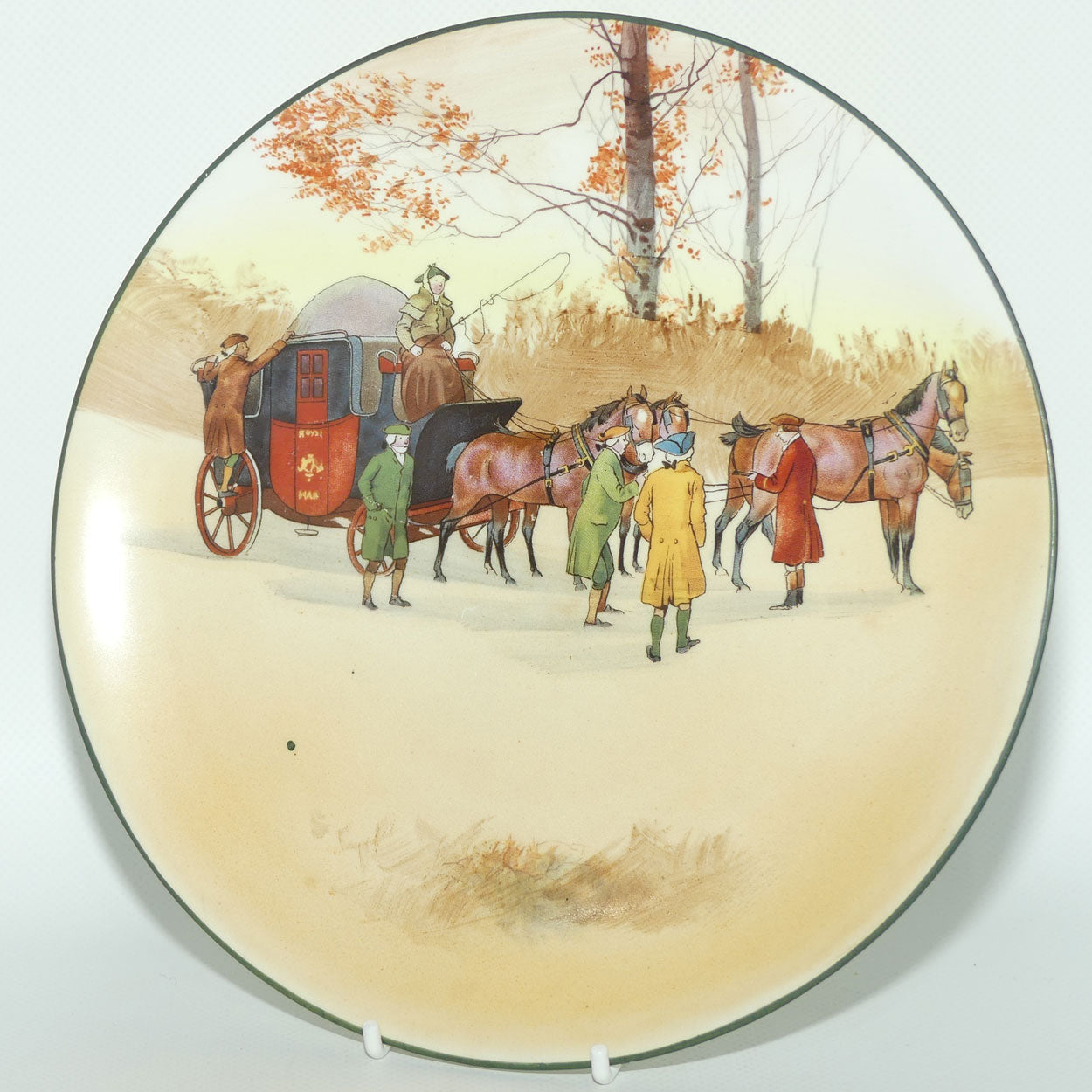 Royal Doulton Coaching Days cabinet plate E3804 | 22.5cm | no backstamp