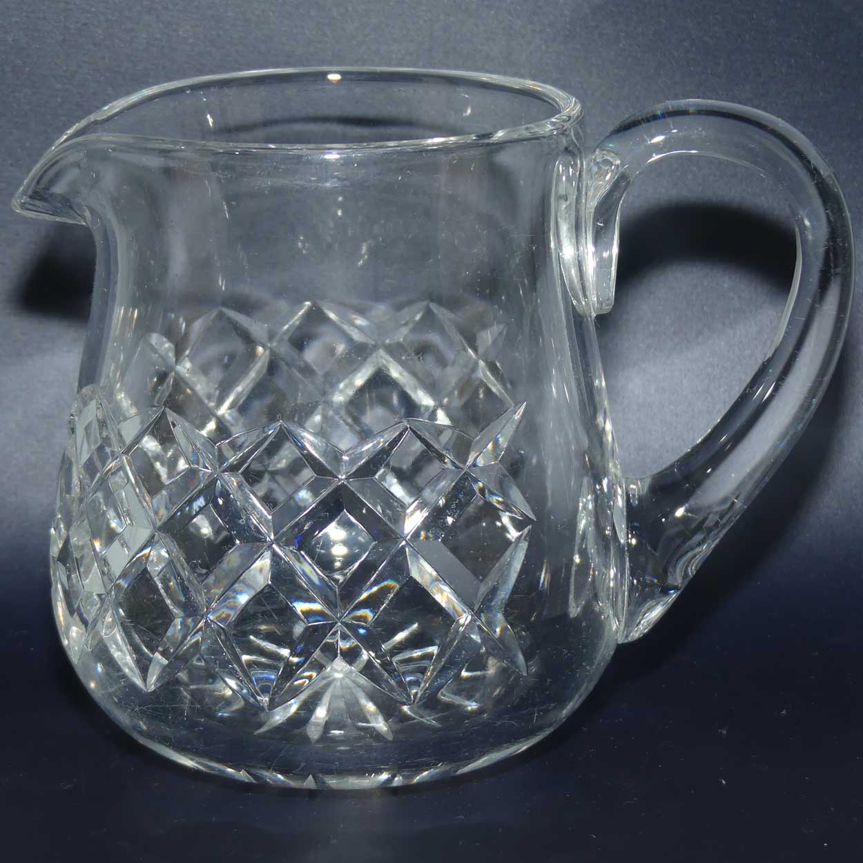 Round body Diamond Cut Crystal jug | Whisky Water Jug