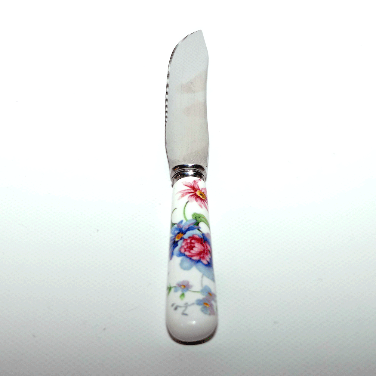 Crown Staffordshire England floral handle cake knife