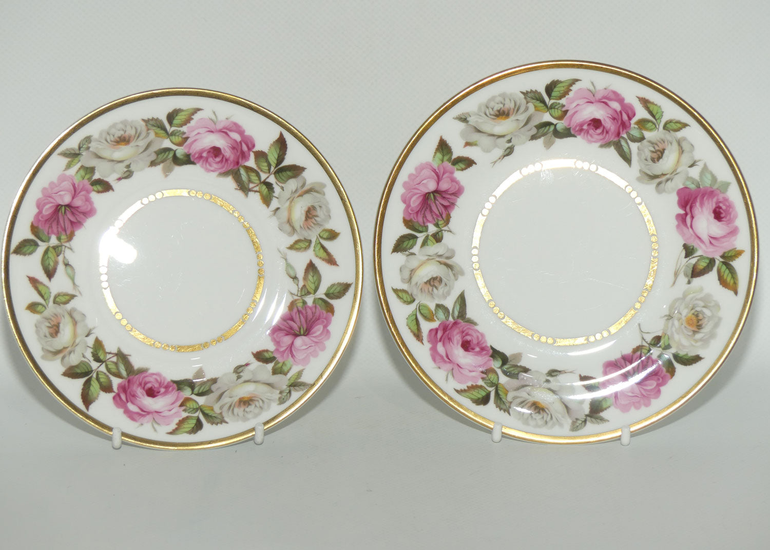 Royal Worcester Royal Garden pattern tea can trio