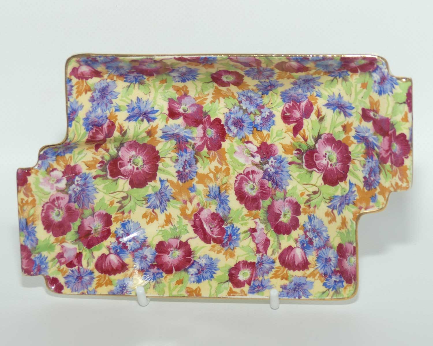 Royal Winton Grimwades Chintz Royalty offset rectangular tab handle bowl