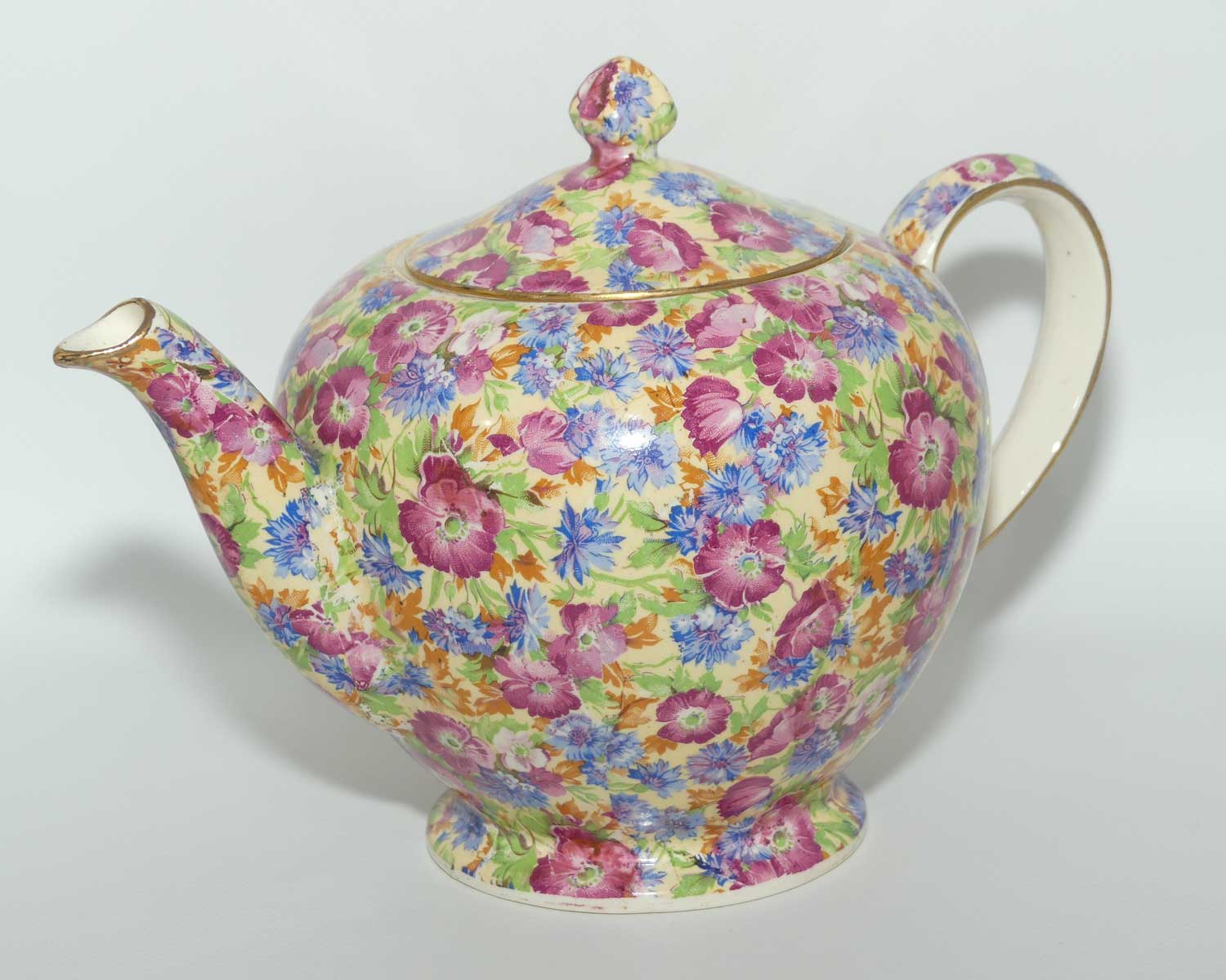 Royal Winton Grimwades Chintz Royalty pattern Albans shape tea pot