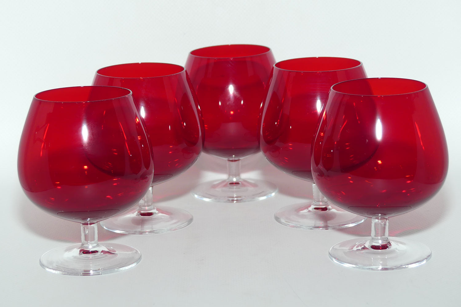 Ruby Glass set of 5 Brandy Snifters | 150ml