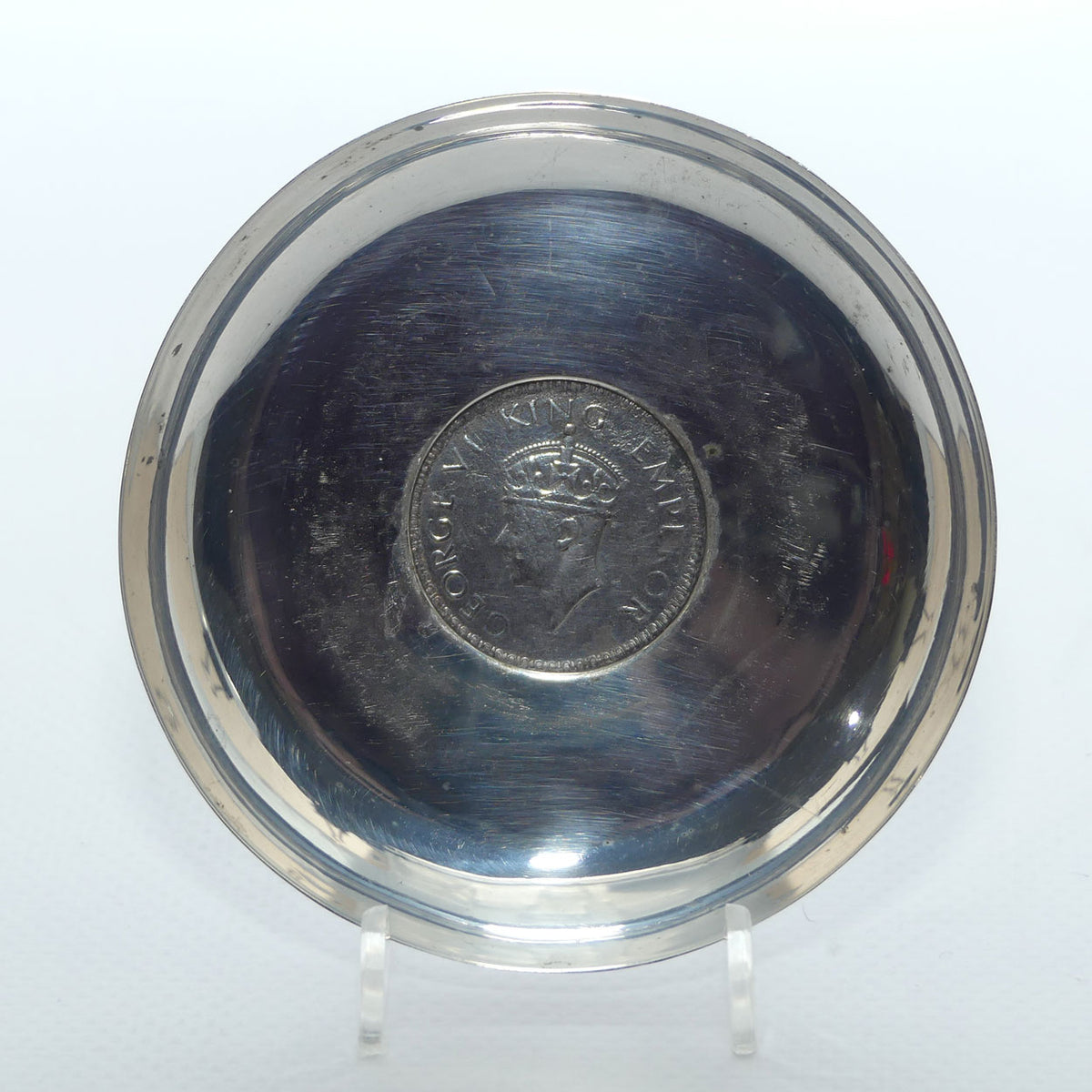 Sterling Silver | 1944 Indian Rupee Coin set in Silver Surround | 46.6 grams