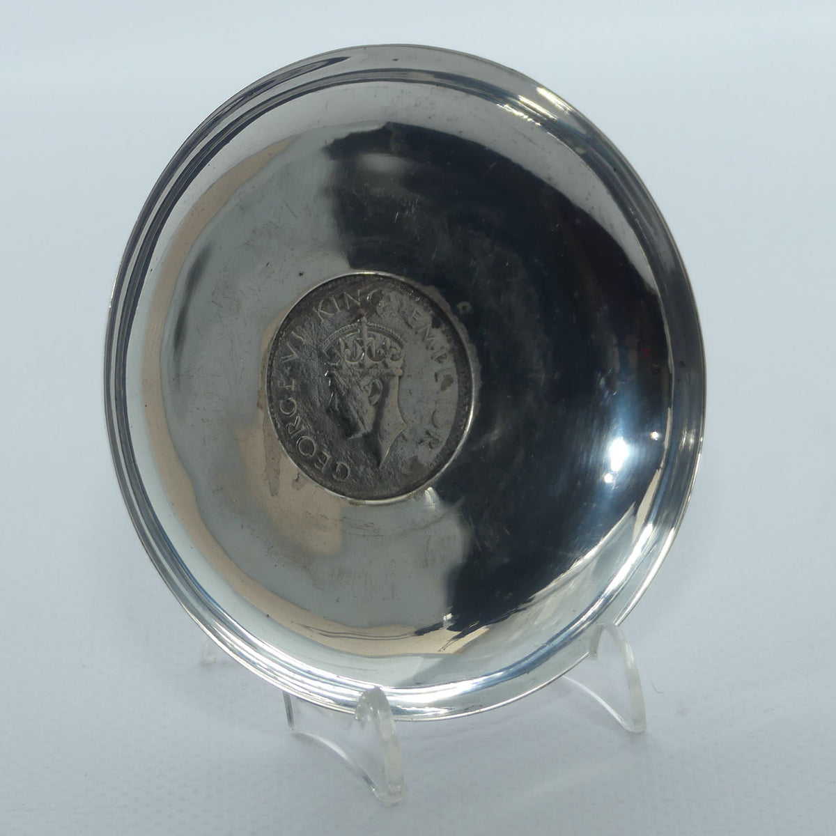 Sterling Silver | 1944 Indian Rupee Coin set in Silver Surround | 46.6 grams