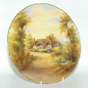 Royal Worcester hand painted Cottage plate (Rushton, Ripple)