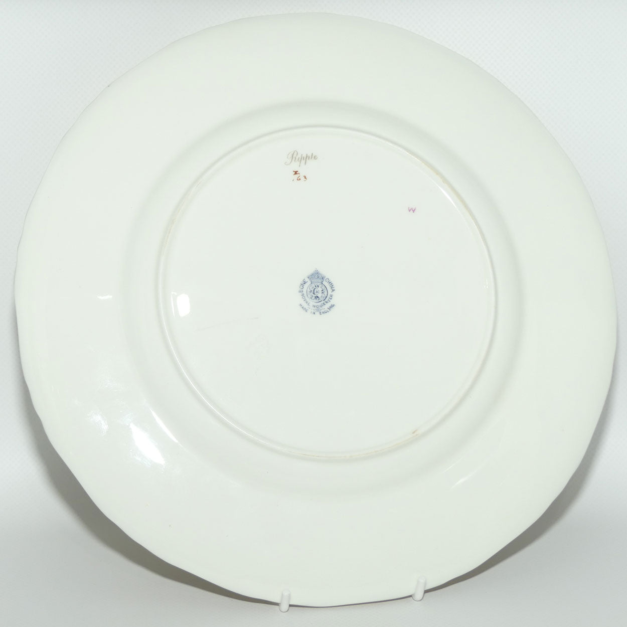 Royal Worcester hand painted Cottage plate (Rushton, Ripple)