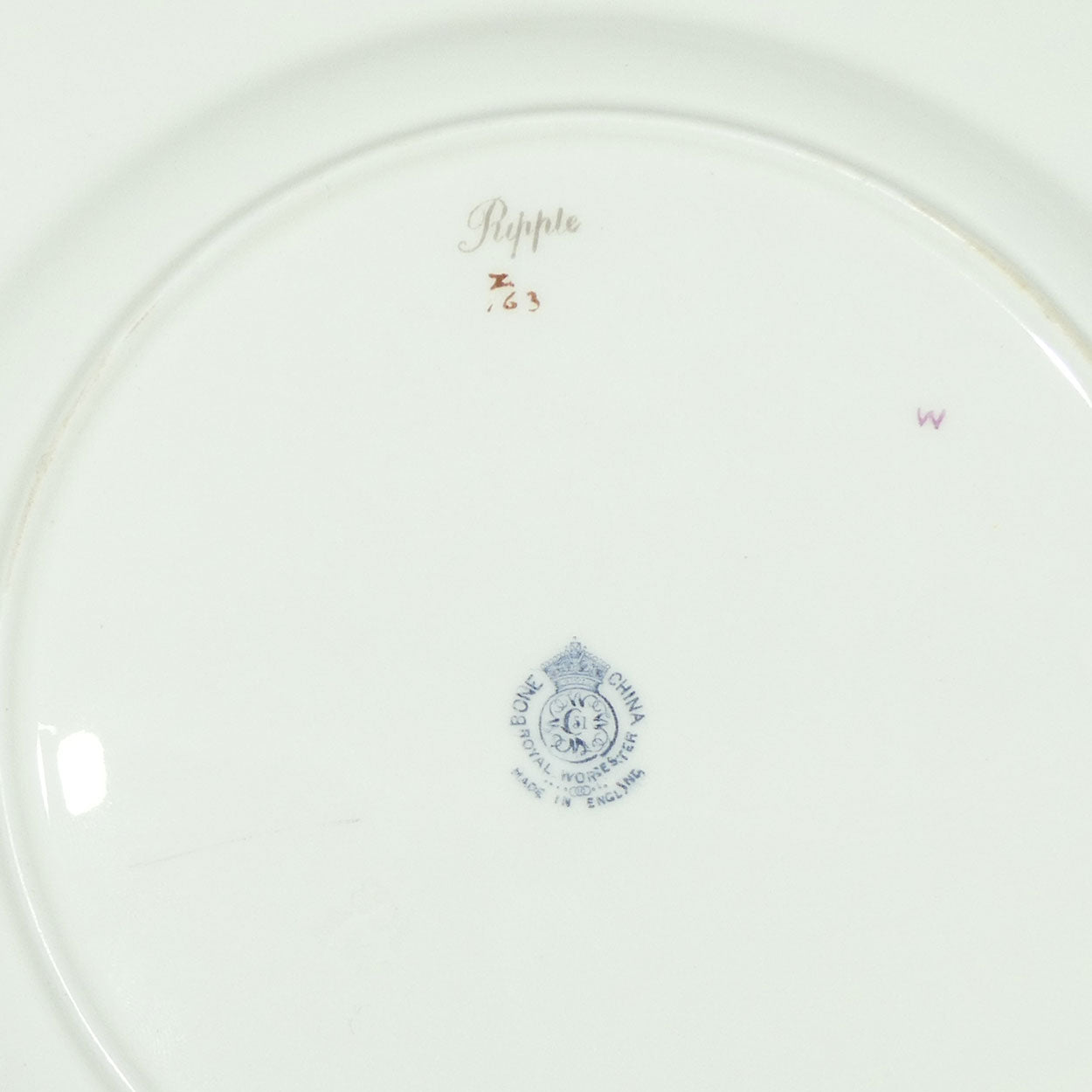 Royal Worcester hand painted Cottage plate (Rushton, Ripple)
