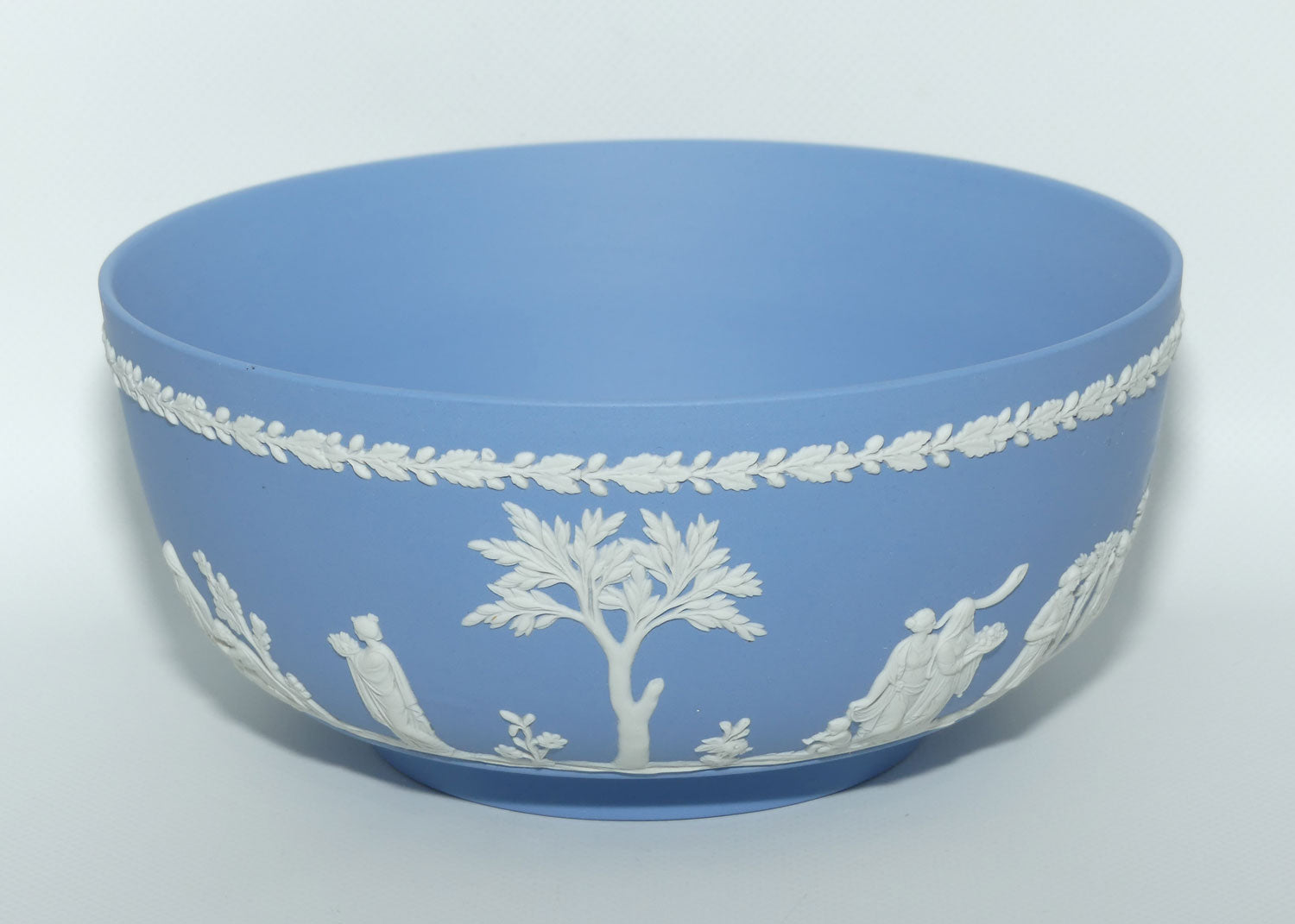 Wedgwood Jasper | White on Pale Blue bowl | Sacrifice Scene | 20cm diam