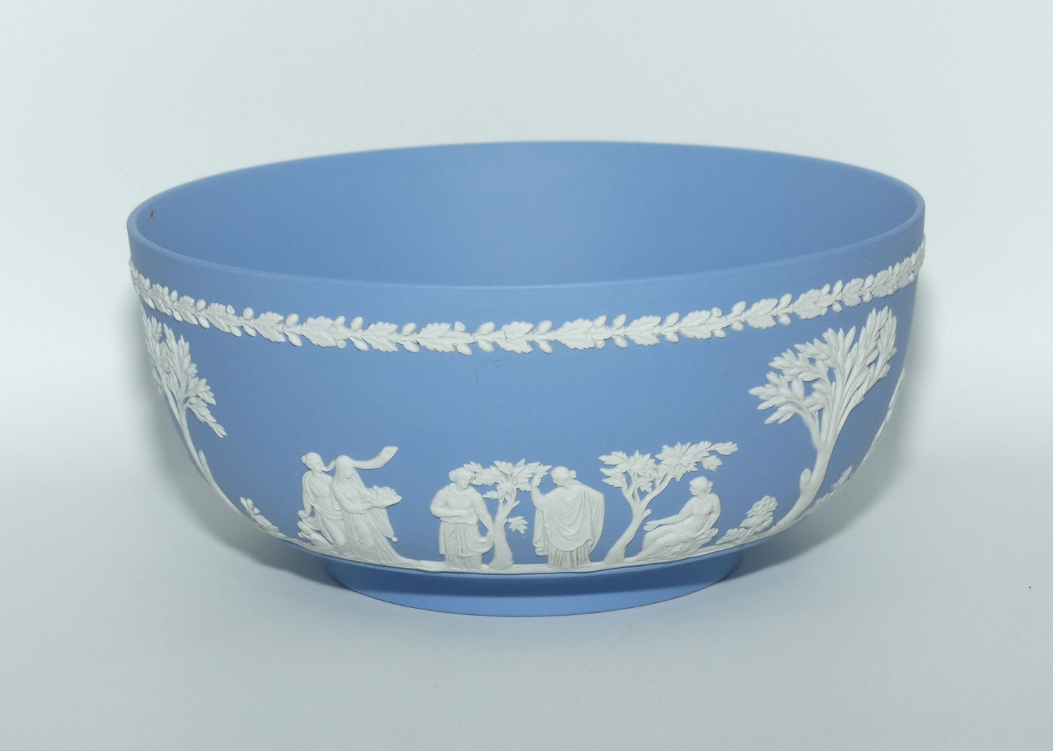 Wedgwood Jasper | White on Pale Blue bowl | Sacrifice Scene | 20cm diam