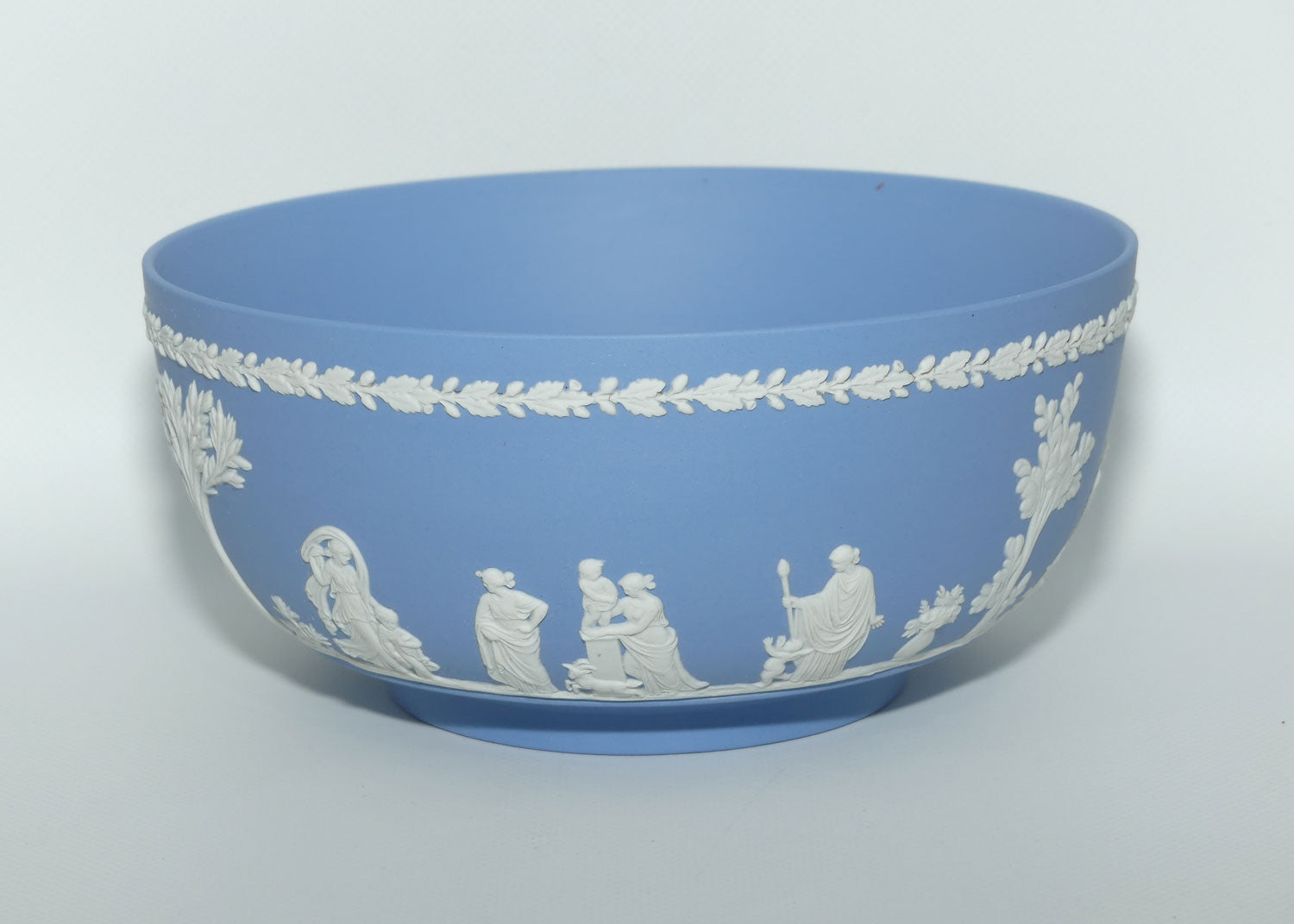 Wedgwood Jasper | White on Pale Blue bowl | Sacrifice Scene | 20cm diam