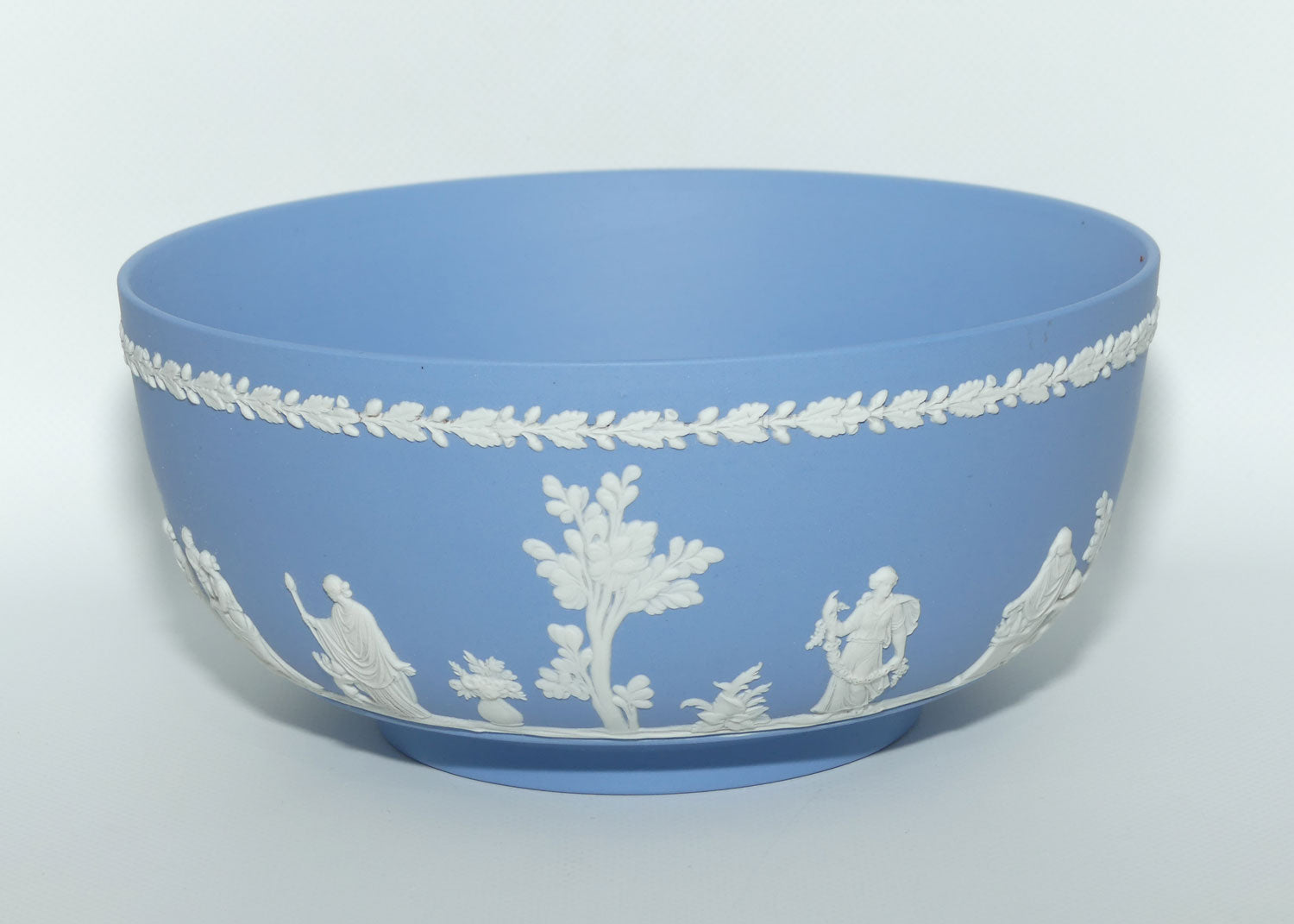 Wedgwood Jasper | White on Pale Blue bowl | Sacrifice Scene | 20cm diam