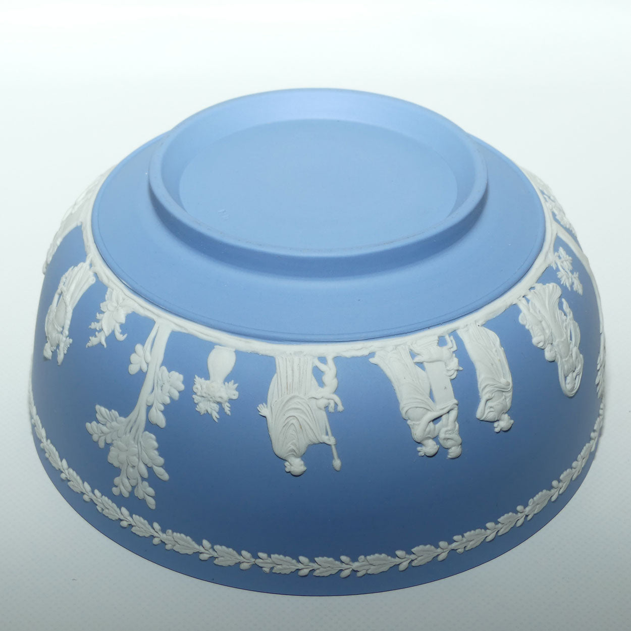 Wedgwood Jasper | White on Pale Blue bowl | Sacrifice Scene | 20cm diam