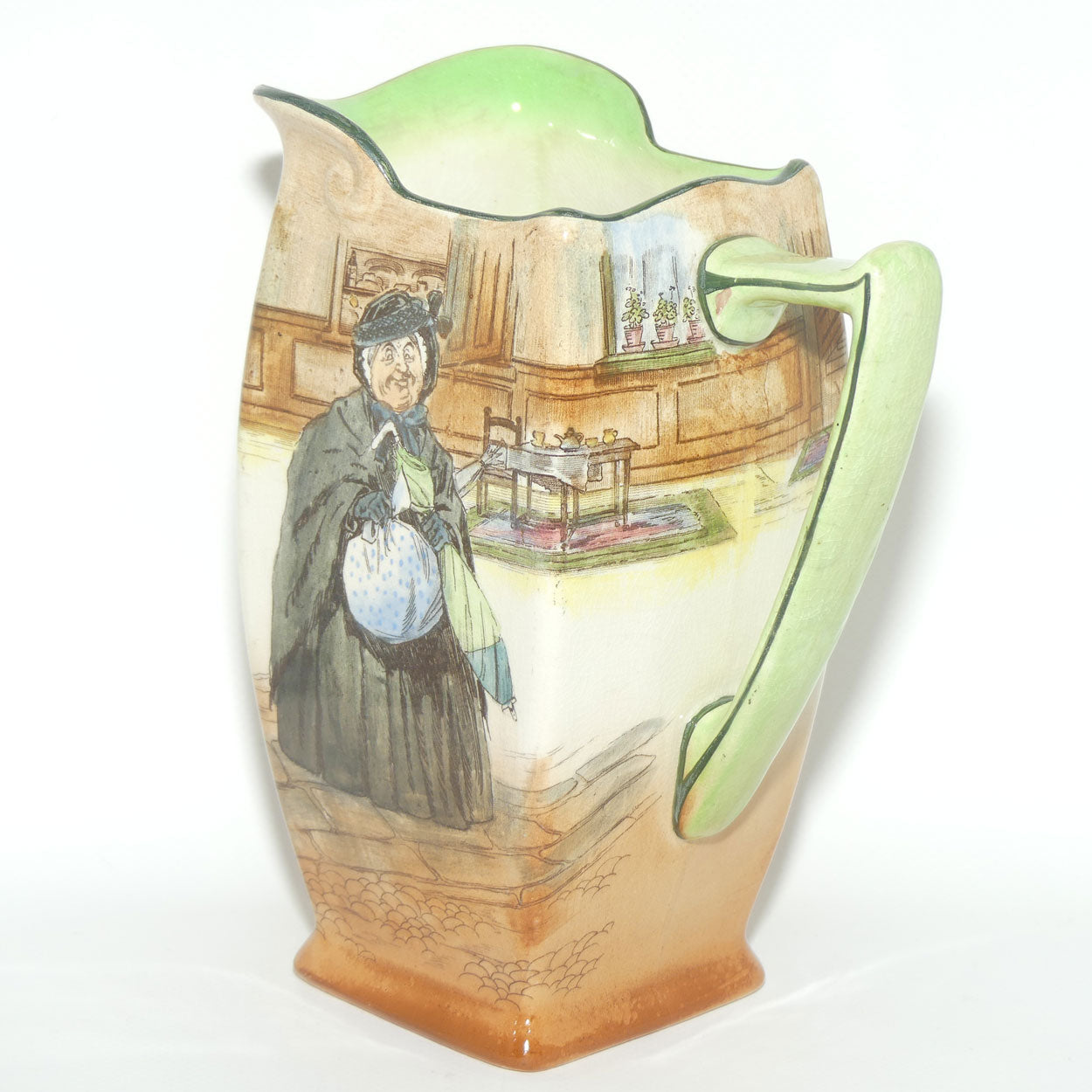 Royal Doulton Dickens Sairey Gamp Friar shape jug D2973