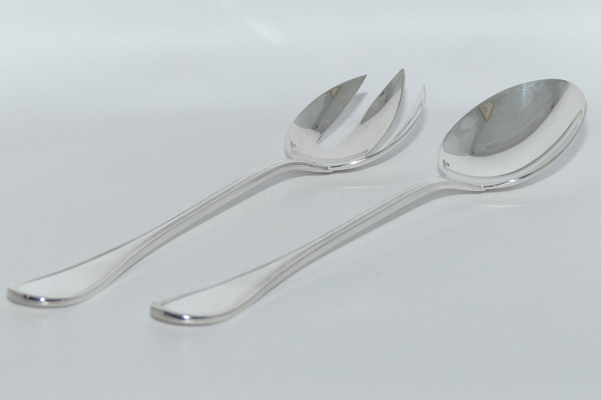 Christofle France | Albi design | Salad Server Pair | Spoon and Fork | 24cm long