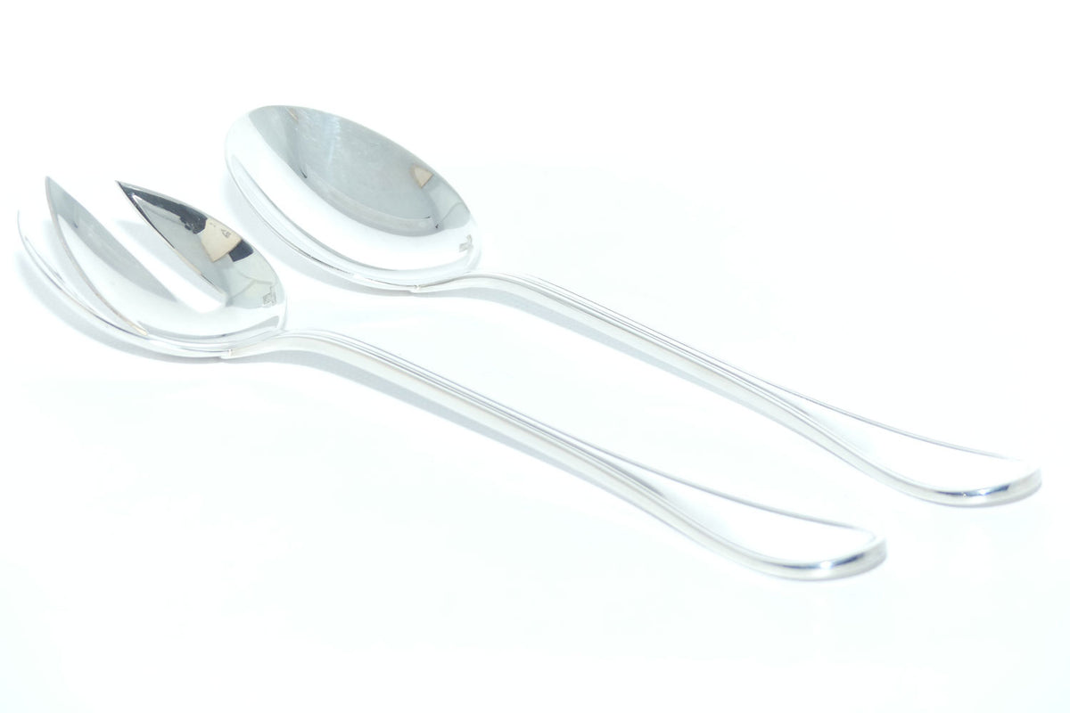 Christofle France | Albi design | Salad Server Pair | Spoon and Fork | 24cm long