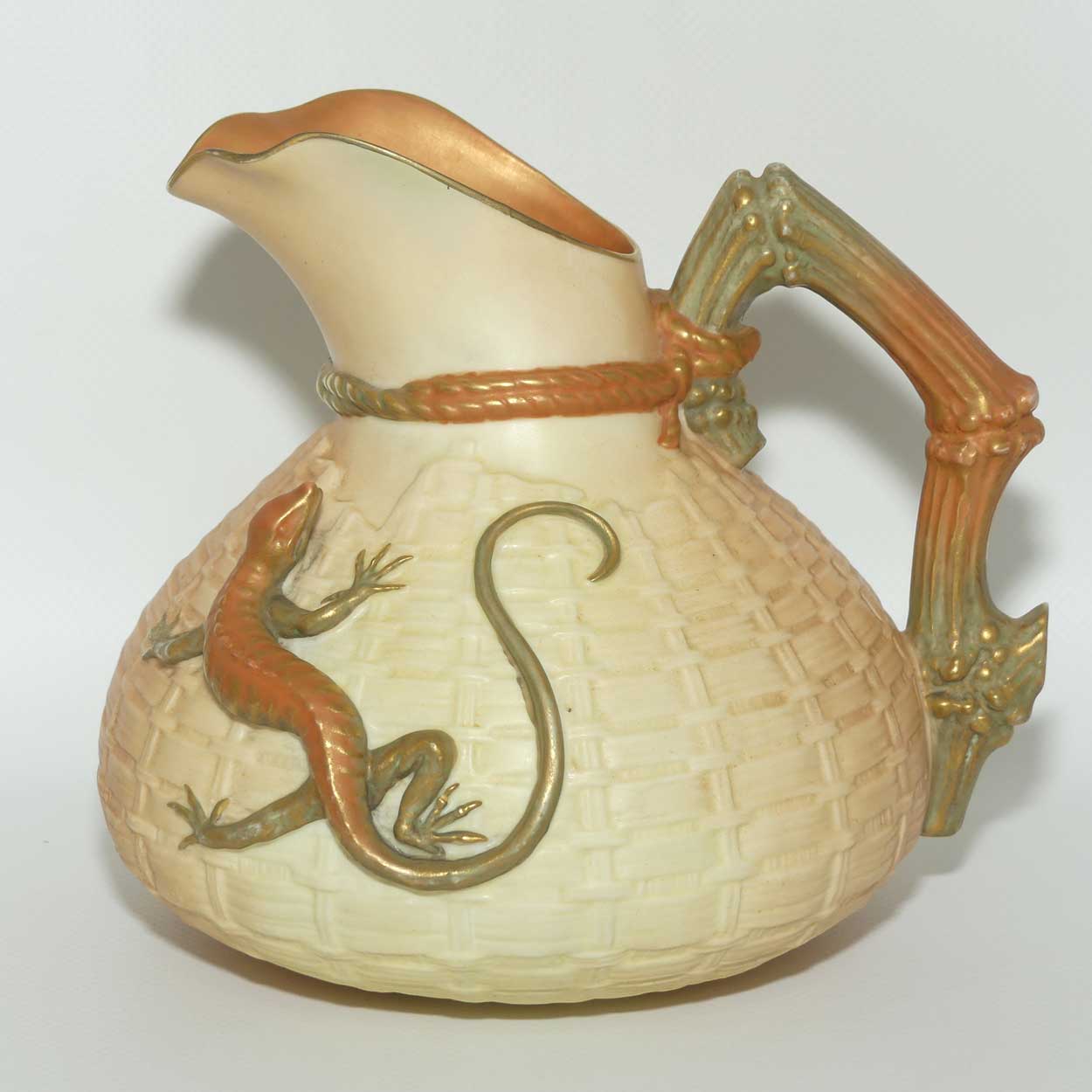 Royal Worcester Blush Ivory Salamander jug