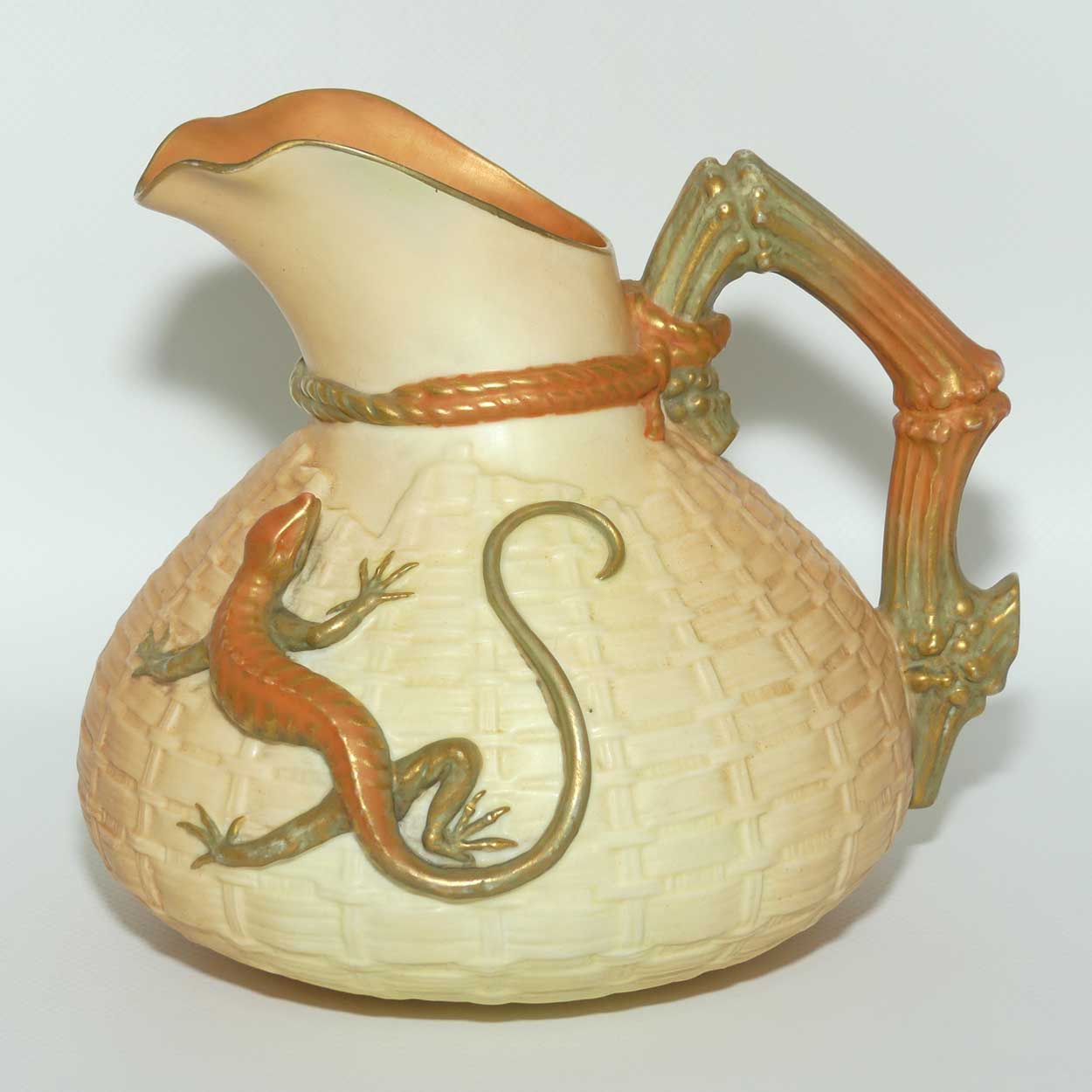 Royal Worcester Blush Ivory Salamander jug