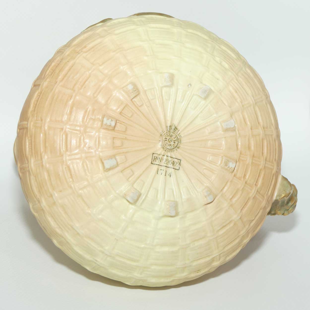 Royal Worcester Blush Ivory Salamander jug