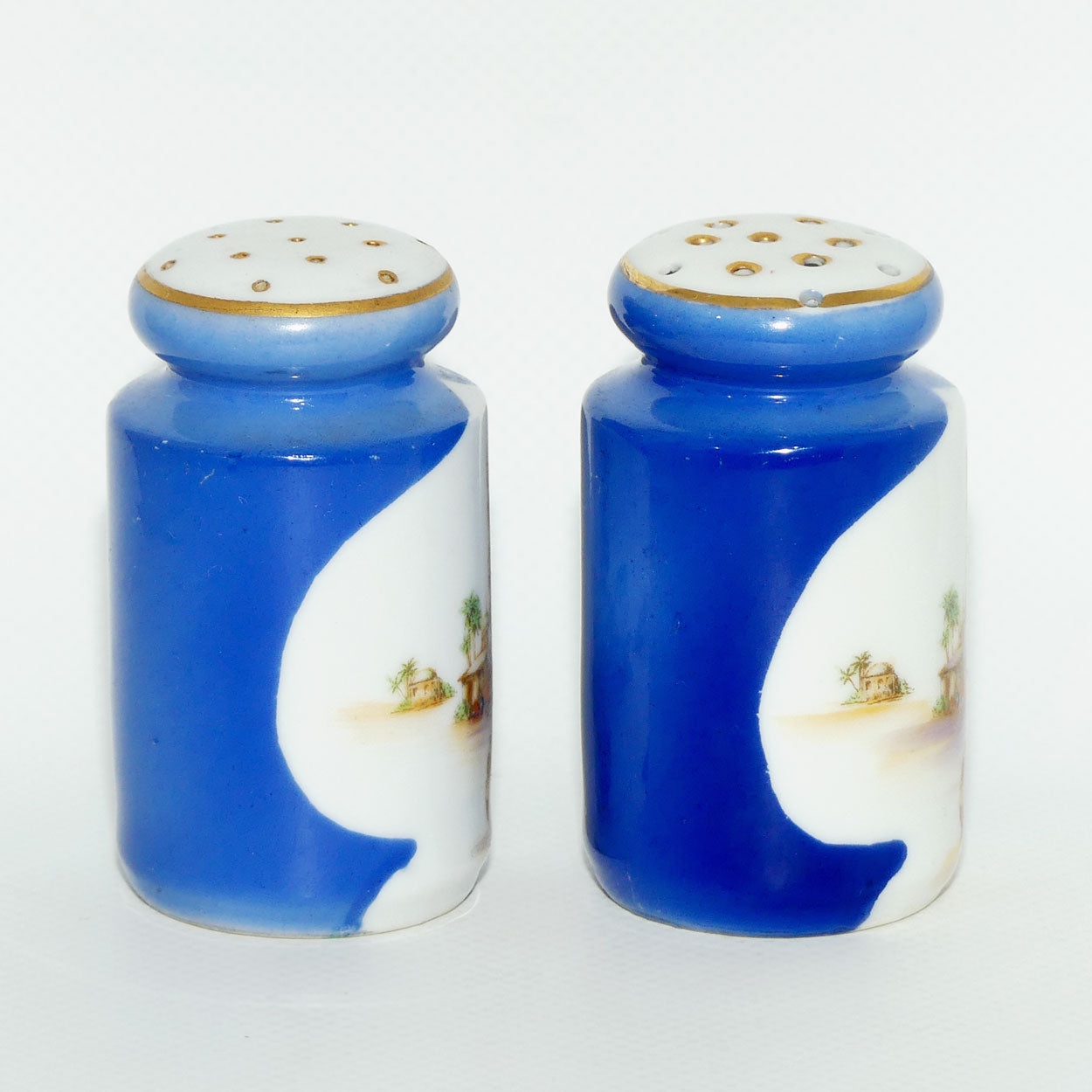 Early Noritake Middle East scene salt and pepper set