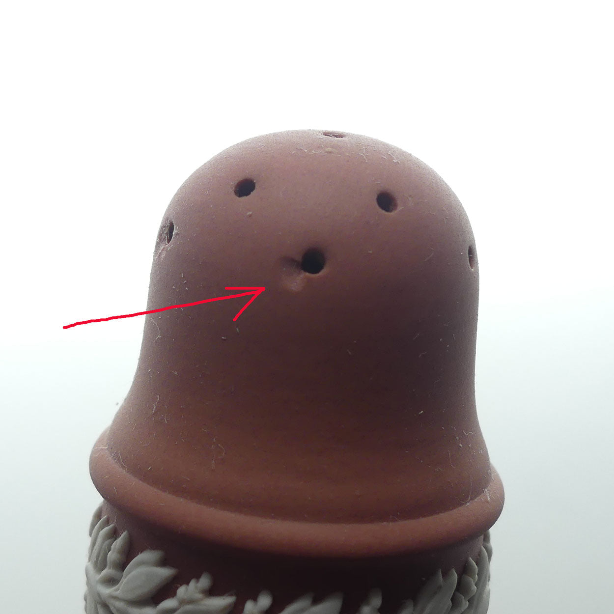 Wedgwood Jasper | White on Terracotta salt and pepper shakers