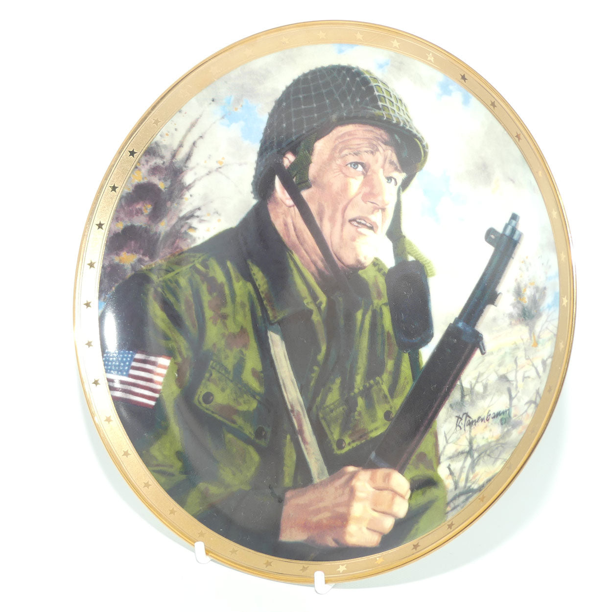 Franklin Mint Heirloom plate | John Wayne | Salute to the Soldier