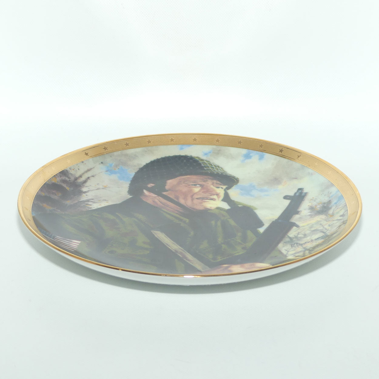 Franklin Mint Heirloom plate | John Wayne | Salute to the Soldier
