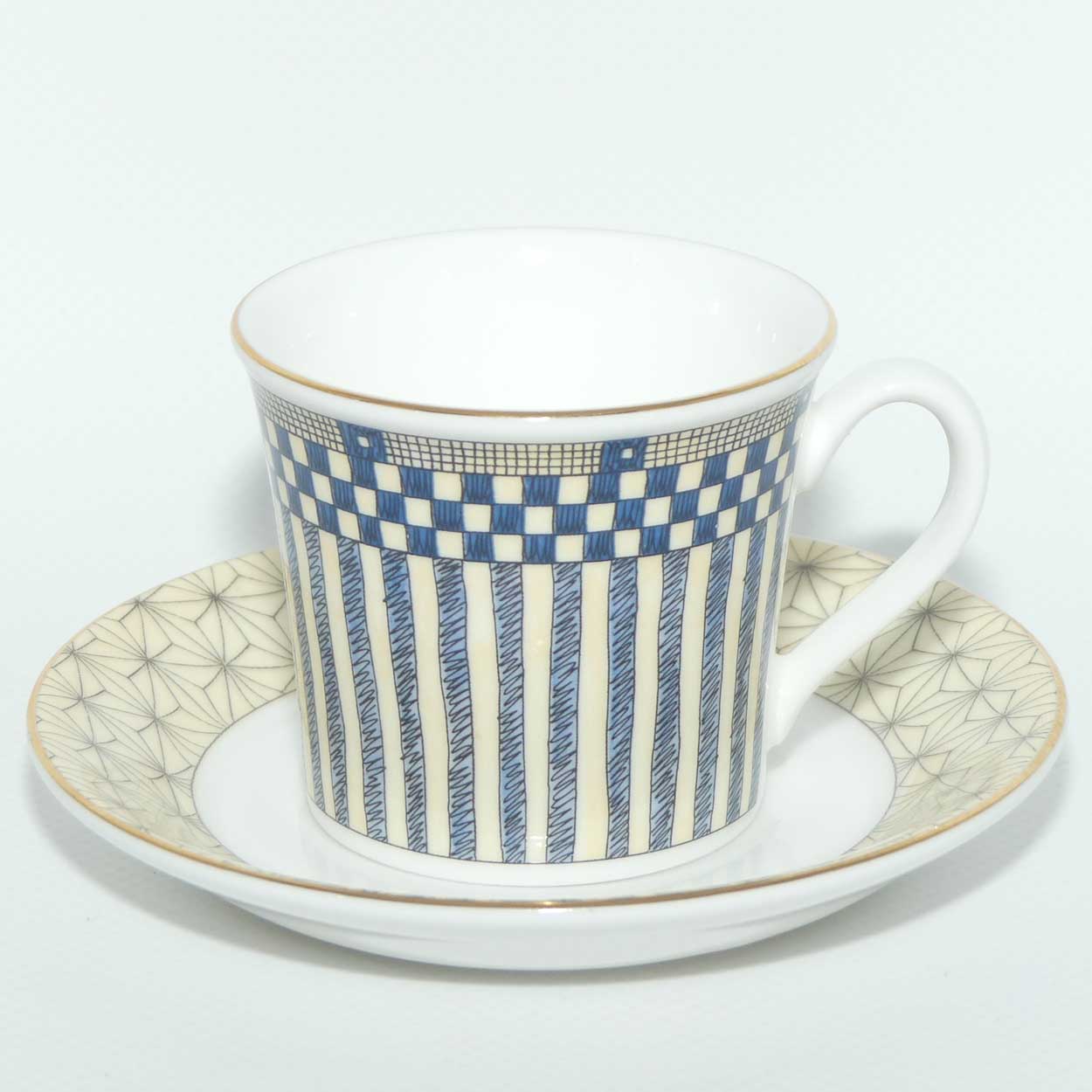 Wedgwood Bone China Samurai pattern | demi tasse cup and saucer | Espresso