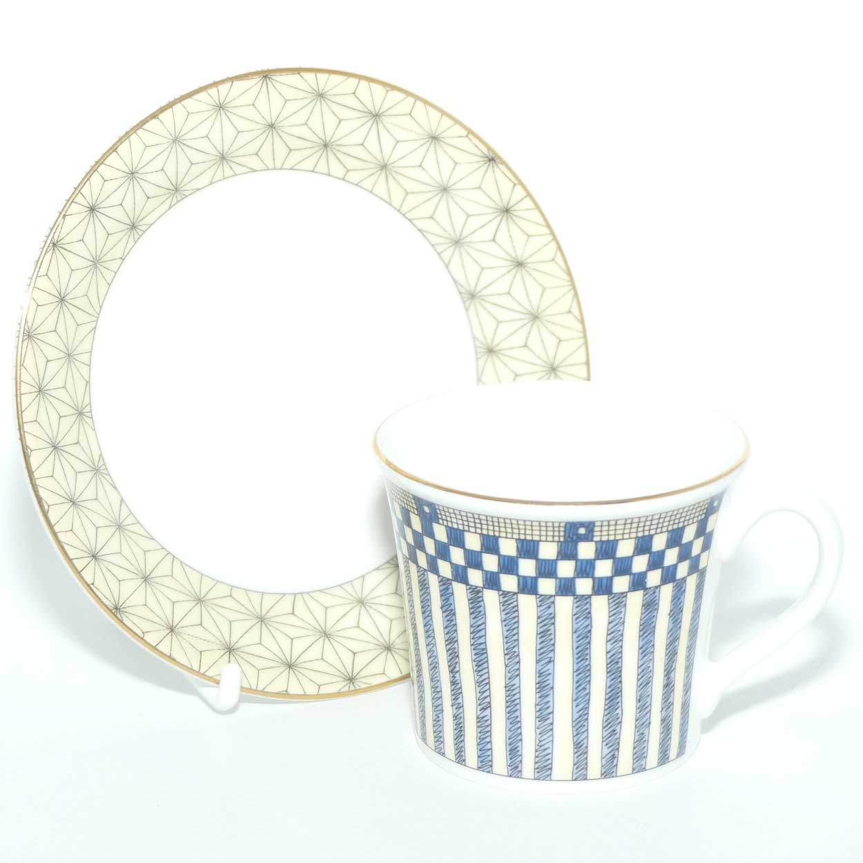 Wedgwood Bone China Samurai pattern | demi tasse cup and saucer | Espresso