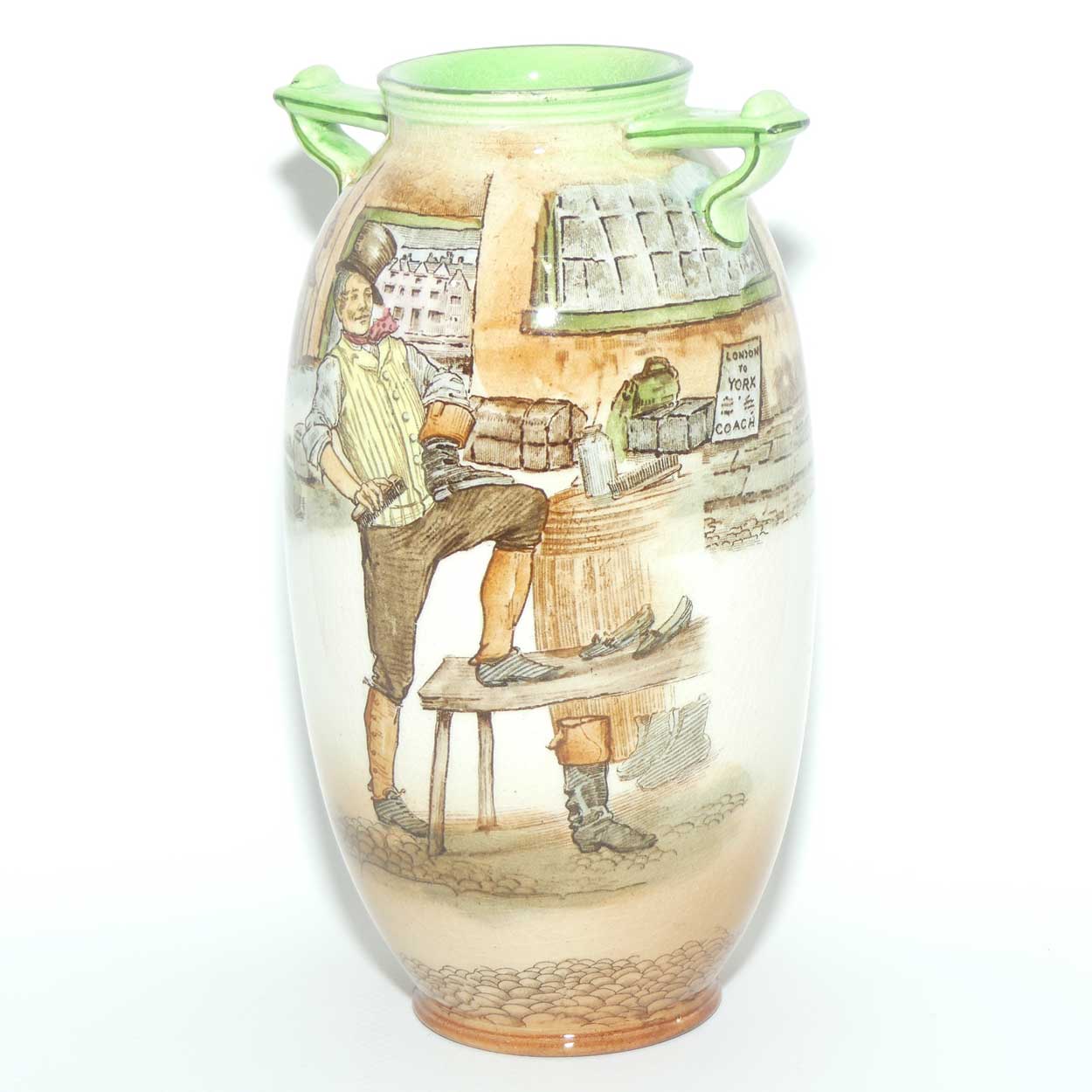 Royal Doulton Dickens Sam Weller twin handle vase D2973
