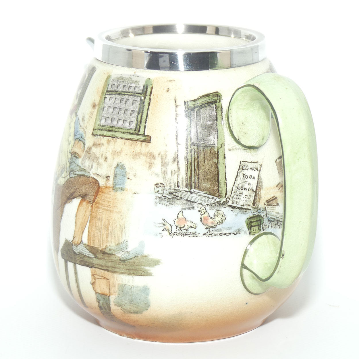 Royal Doulton Dickens Sam Weller Don shape jug (Silver rim)