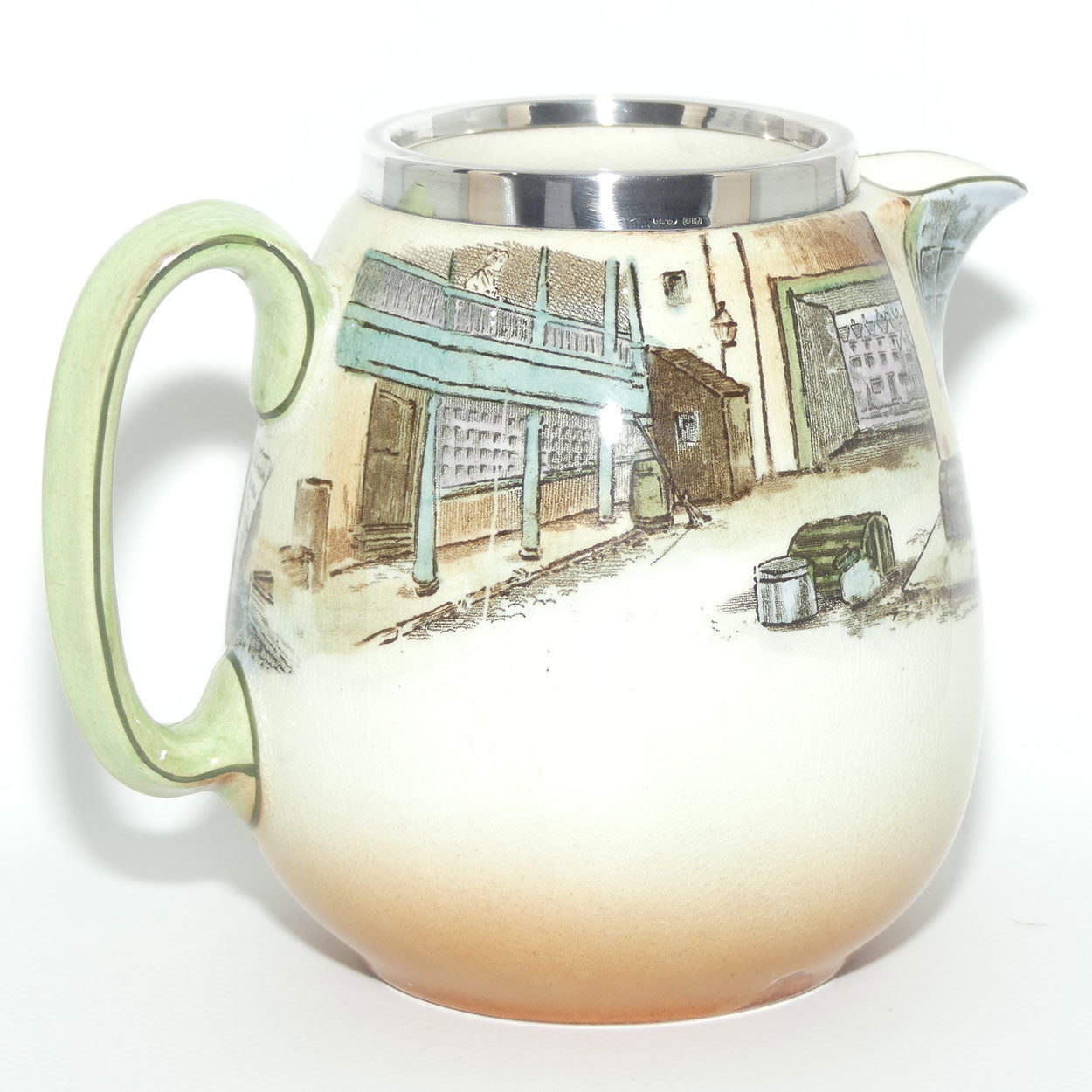 Royal Doulton Dickens Sam Weller Don shape jug (Silver rim)